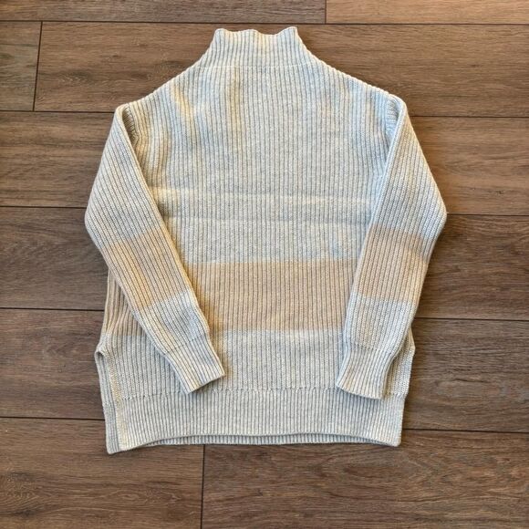 Tuckernuck cream Striped Turtleneck Knit Wool Blend Sz XS preppy chic - Picture 7 of 7